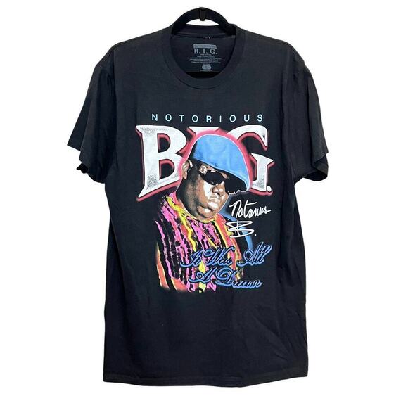 Vintage Like Men’s Biggie Smalls Graphic Tee It Was All a Dream L Y2K Hip Hop - Picture 1 of 7